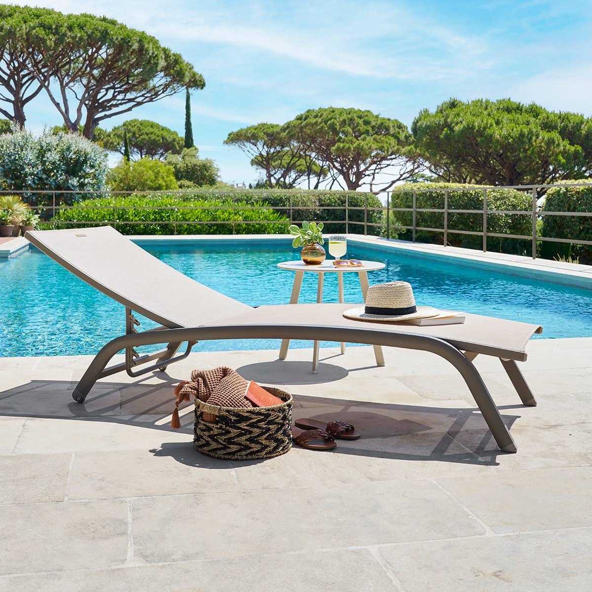 LETTINO DA ESTERNO MOD. BONAO CAFFE' E TEXTILENE LINO 