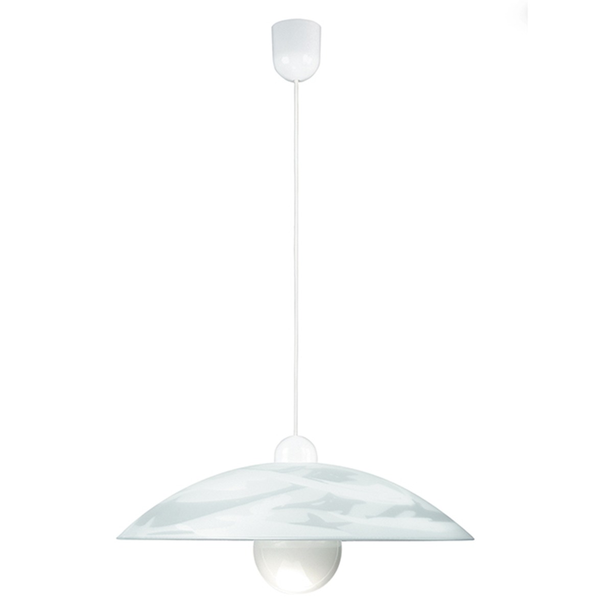 SOSPENSIONE ALABASTRO BIANCO 48x120CM - 1XE27 MAX 60W