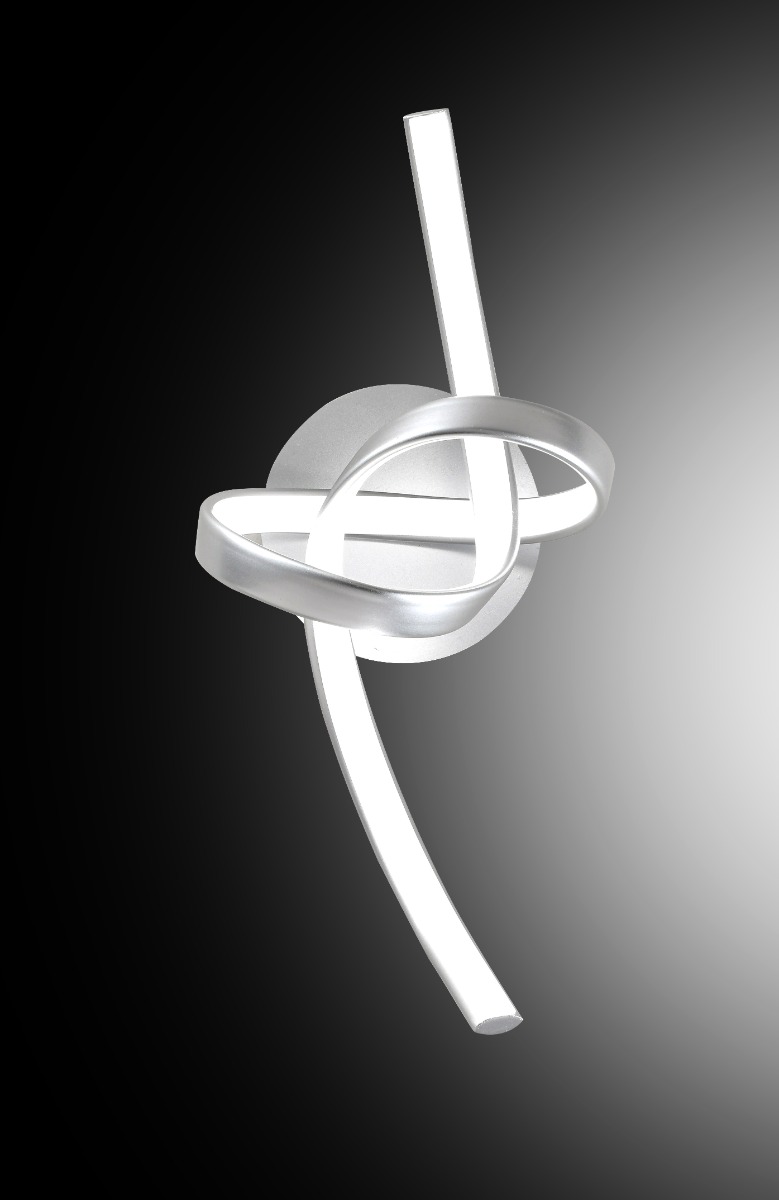 APPLIQUE A LED KILEY 13X24 H. 40CM ARGENTO - 12W 4500k 800lm