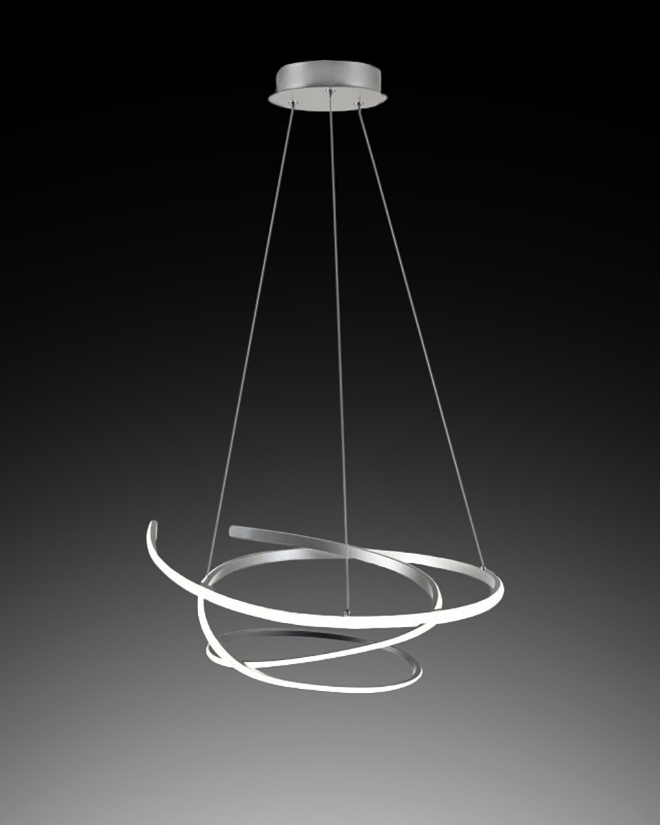 LAMPADARIO KILEY D. 54CM ARGENTO - 4050lm 4500K 45W