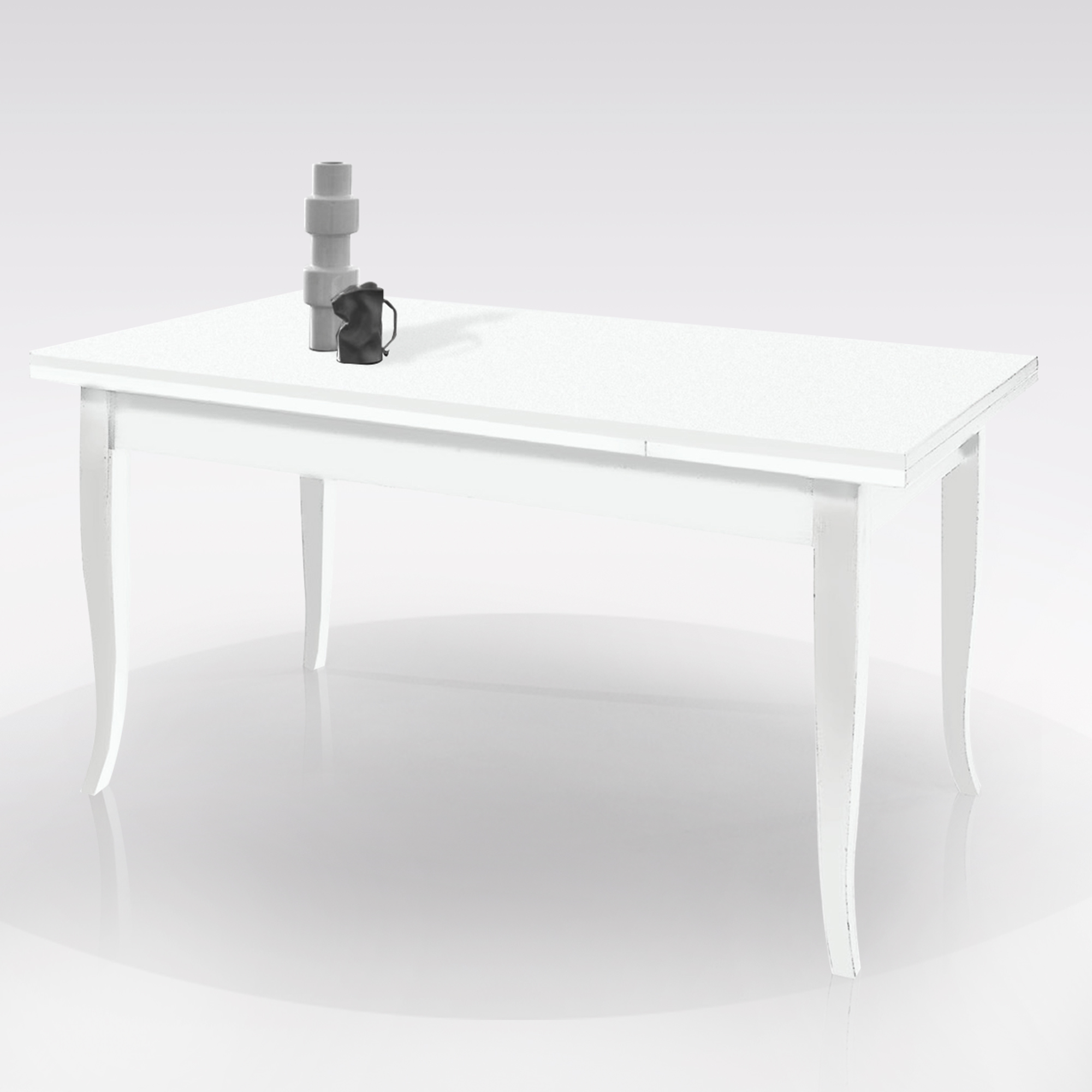 TAVOLO ALLUNGABILE CM 160X85 BIANCO OPACO