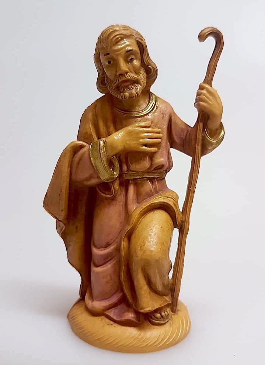 STATUINA SAN GIUSEPPE IN PVC EFFETTO LEGNO H. 10CM