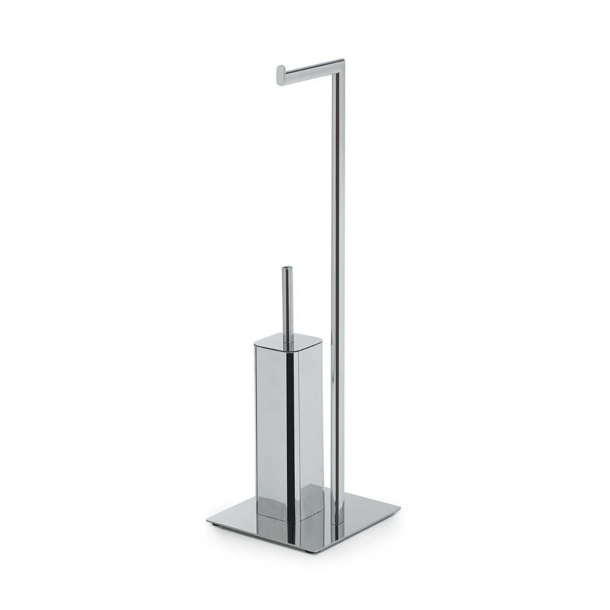 LINEA FELIX - PIANTANA PORTA ROTOLO E PORTA SCOPINO CROMATO 