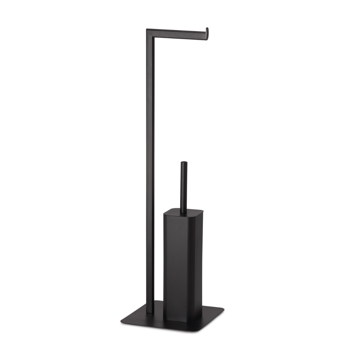 LINEA FELIX - PIANTANA PORTA ROTOLO E PORTA SCOPINO NERO MATT