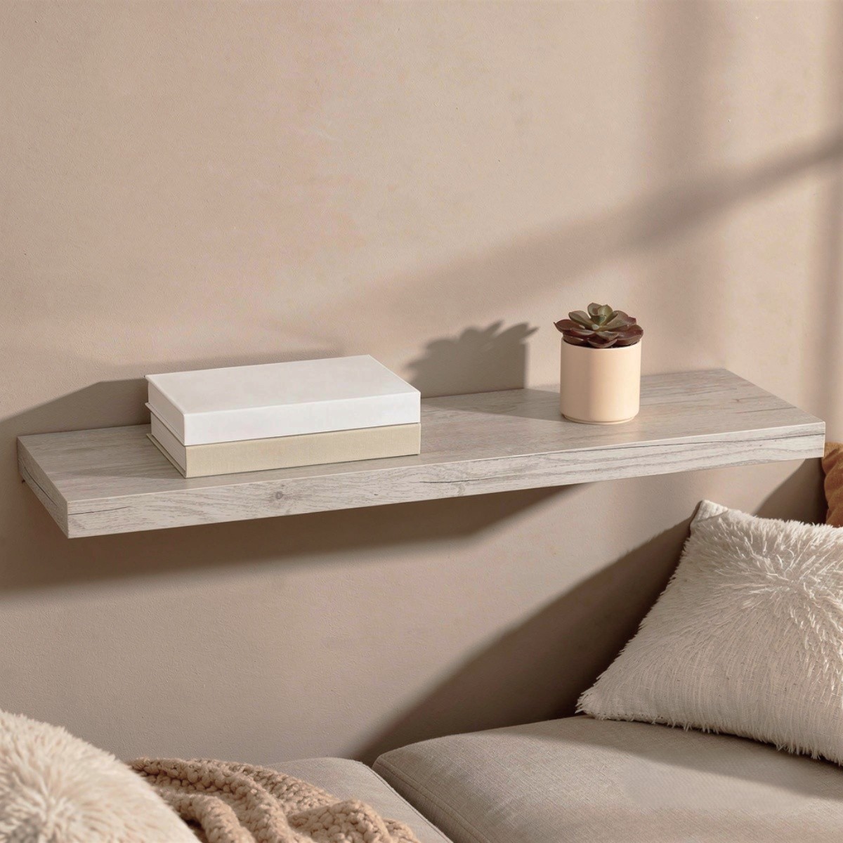 MENSOLA A MURO FIXY IN MDF CM 80X23.5 ROVERE GRIGIO