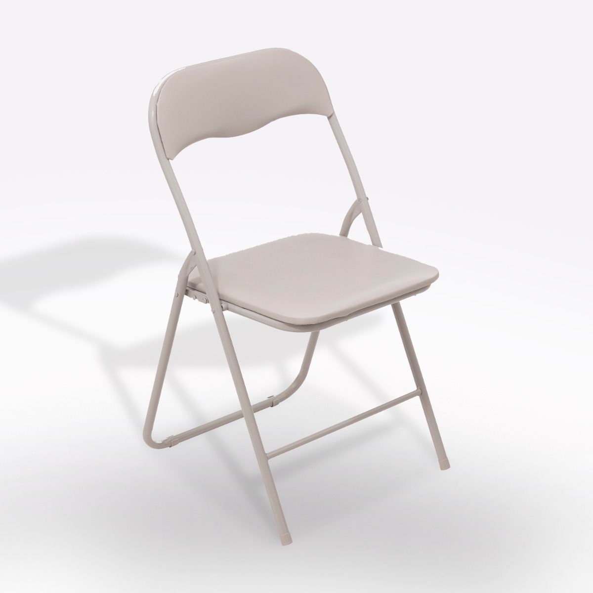 SEDIA PIEGHEVOLE IN ECOPELLE BEIGE
