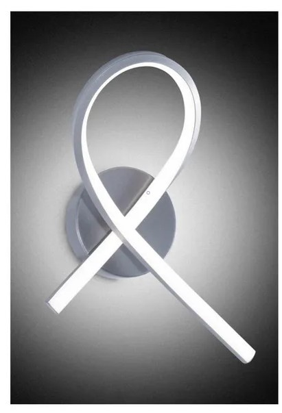 APPLIQUE A LED FARFALLA ARGENTO 19X11.5 H. 32CM - 11W 3000-4000-6000K 800lm