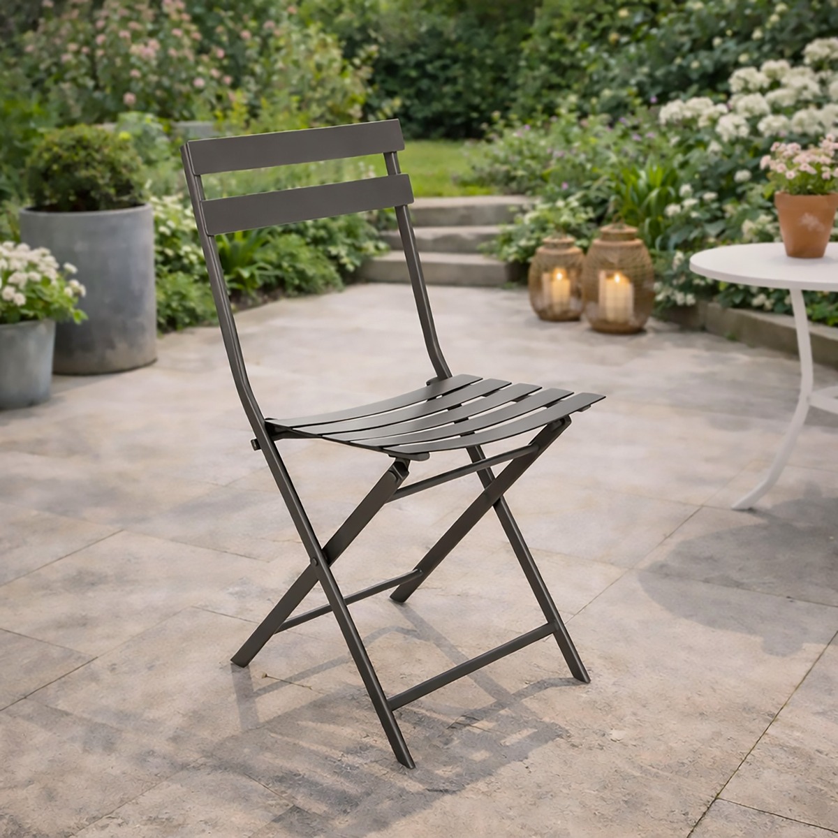 SEDIA DA ESTERNO MOD. GREENSBORO IN ACCIAIO TONKA