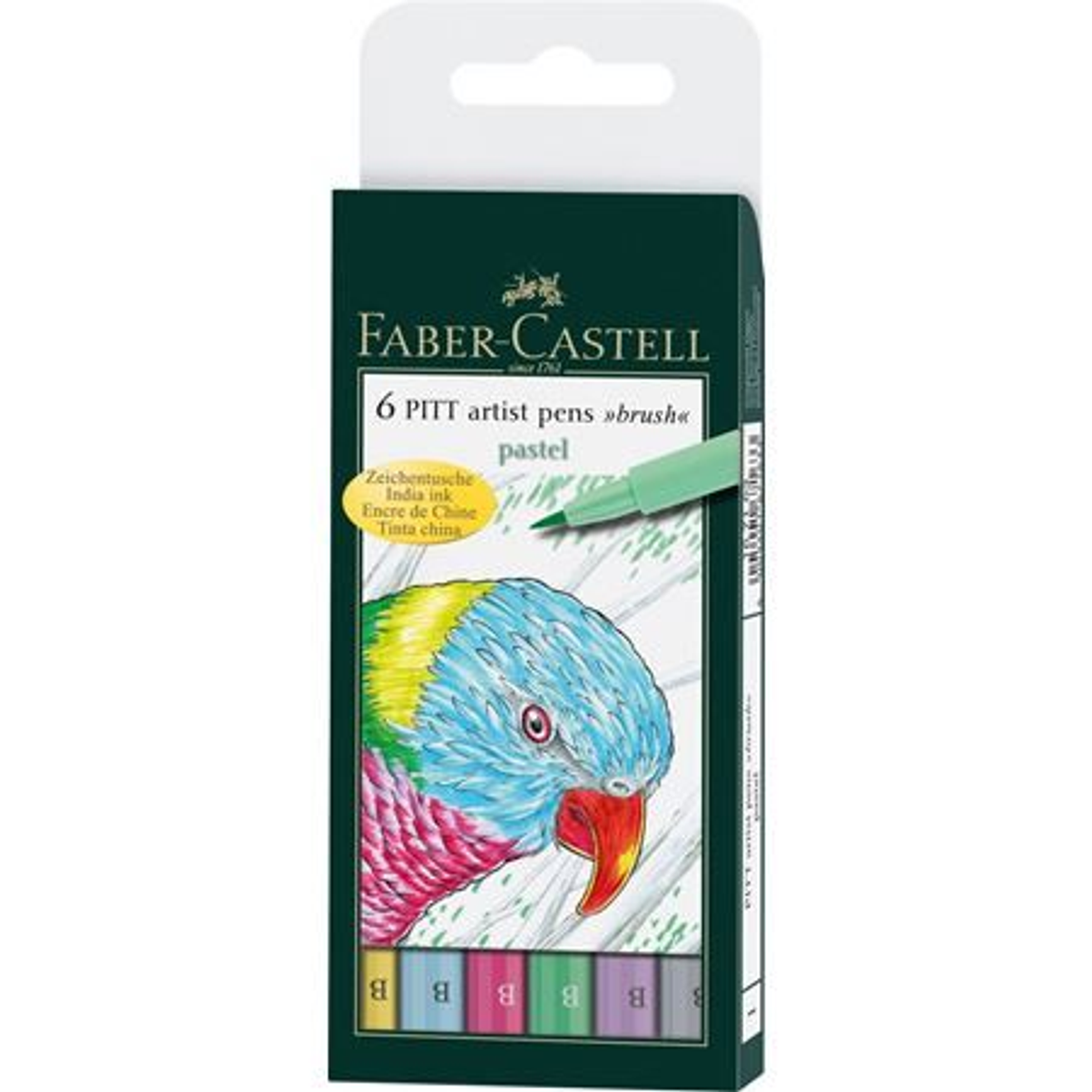 FABER CASTELL - ASTUCCIO 6 PENNE PITT ARTIST PEN PASTEL ASS.