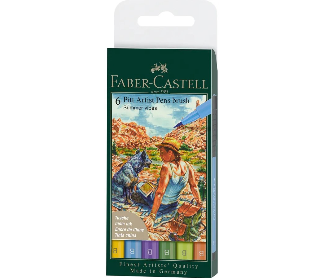 FABER CASTELL - ASTUCCIO 6 PENNARELLI PITT ARTIST SUMMER VIBES
