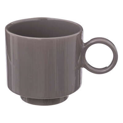 TAZZA CON MANICO IN GRES LINEA RETRO 38CL GRIGIA