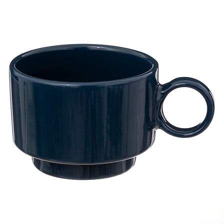 SET 4 TAZZINE IN GRES LINEA RETRO 10CL BLU