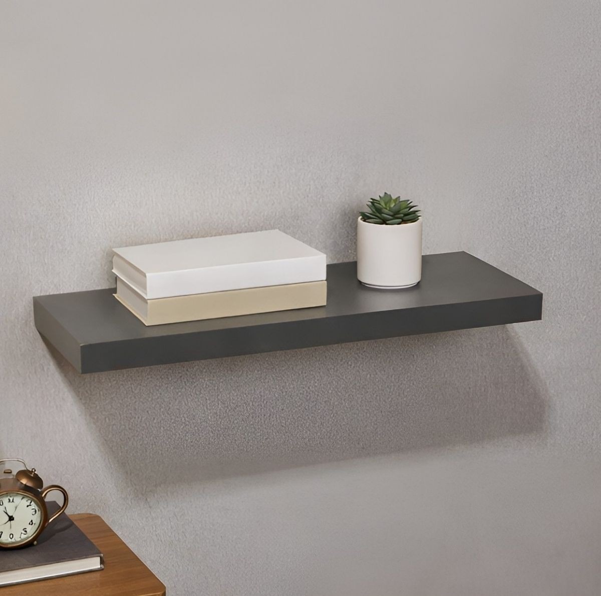 MENSOLA A MURO FIXY IN MDF CM 60X23.5 NERA