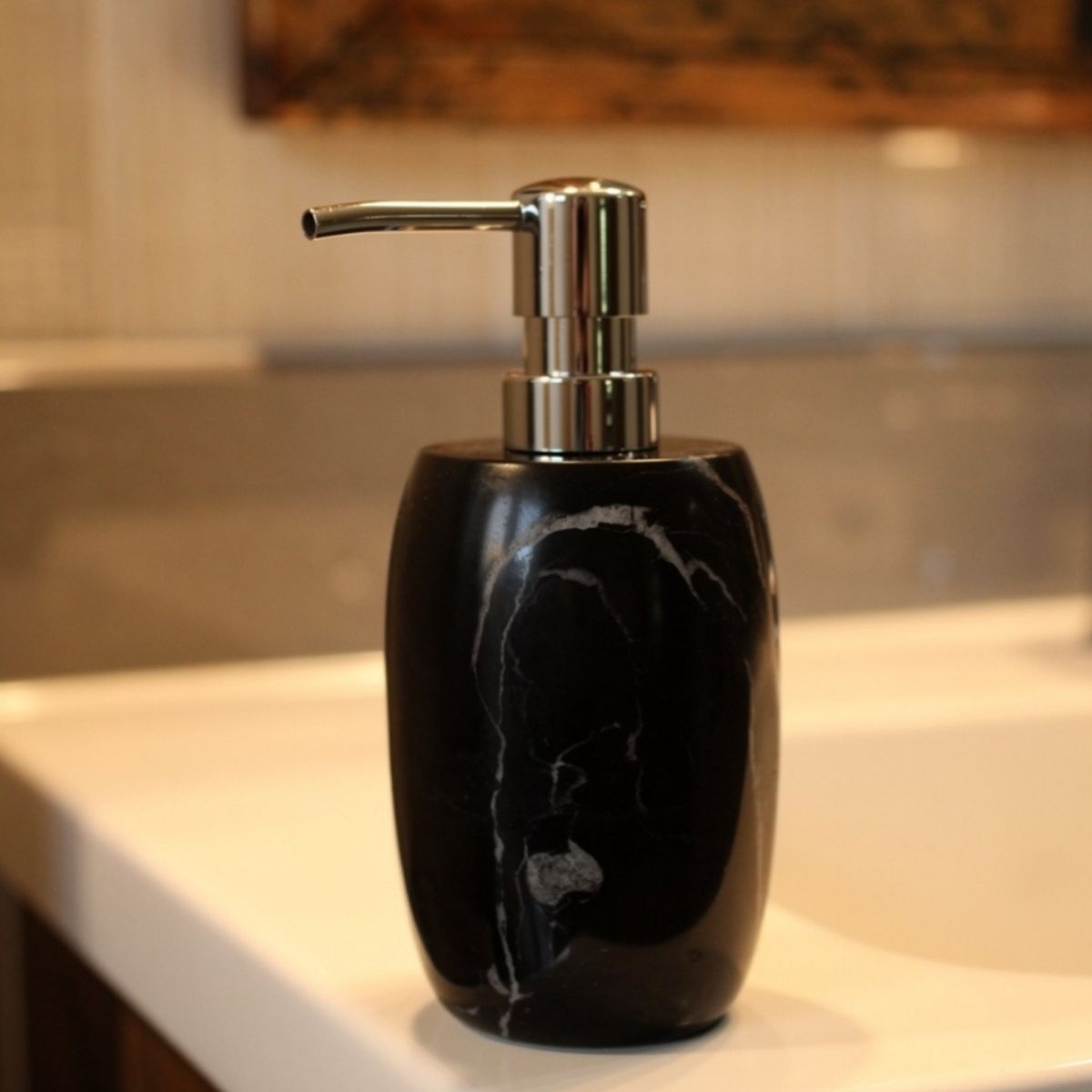 DISPENSER SAPONE IN MARMO NERO