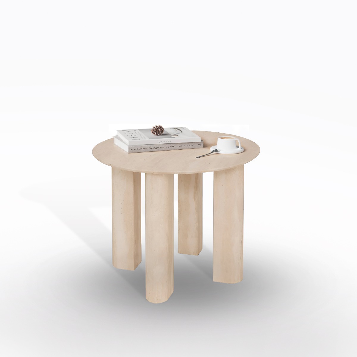 TAVOLINO MOD. ANAYA CM 50.5X43.5 EFFETTO TRAVERTINO NATURALE 