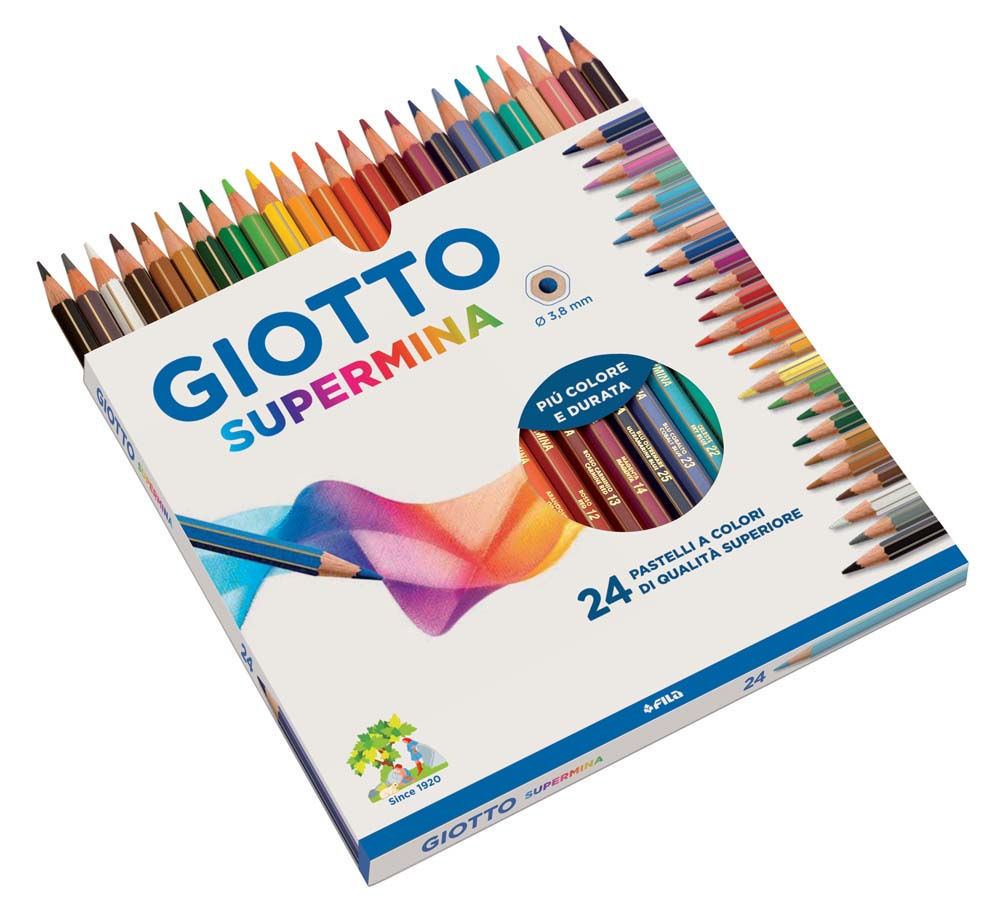 GIOTTO - ASTUCCIO GIOTTO SUPERMINA CON 24 PASTELLI COLORATI