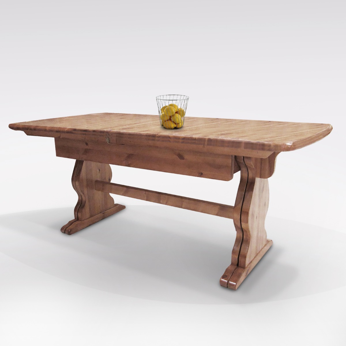 TAVOLO ALL. 190X90 LEGNO DI PINO TINTA MIELE