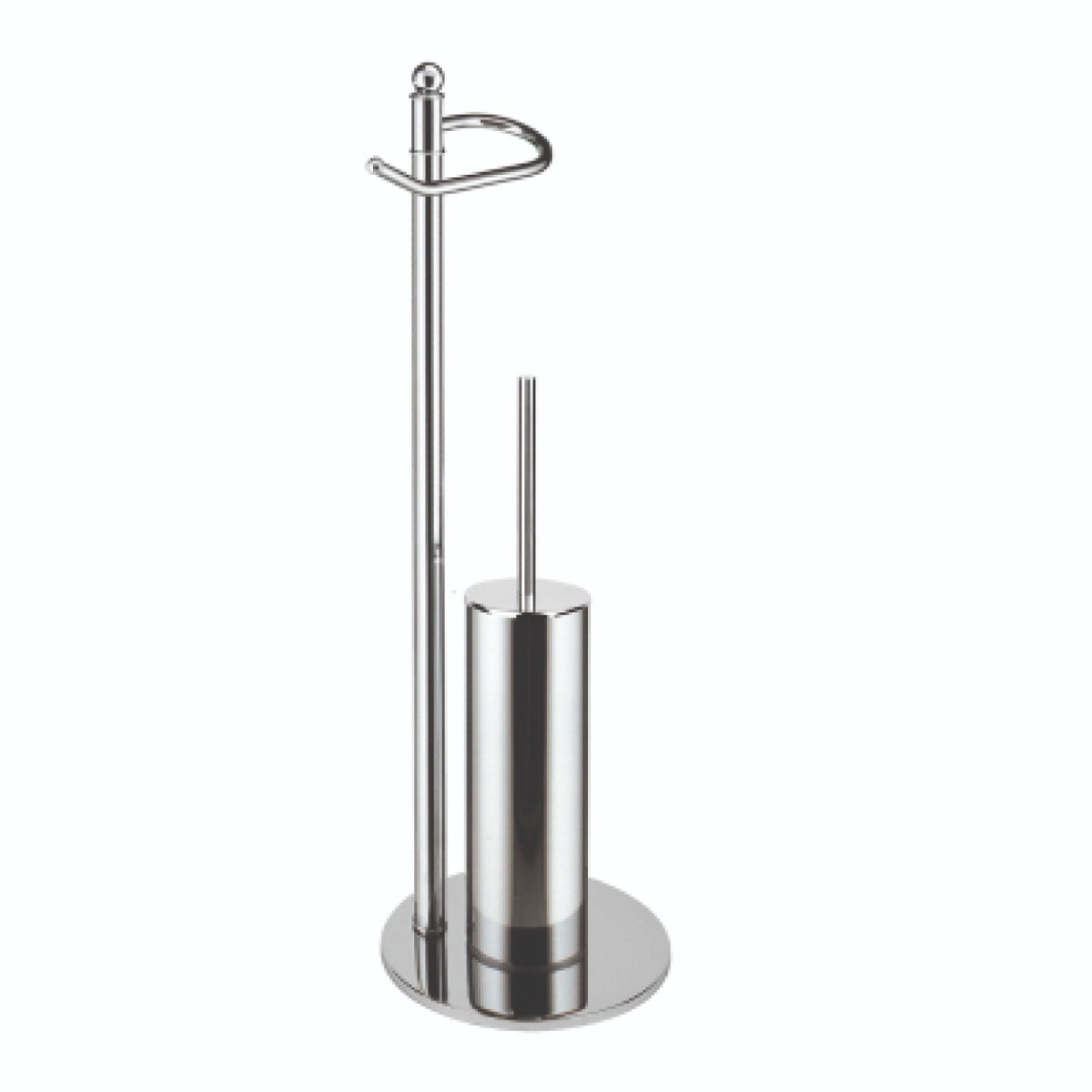 LINEA FORCELLA - PIANTANA PORTA ROTOLO E PORTA SCOPINO CROMATO