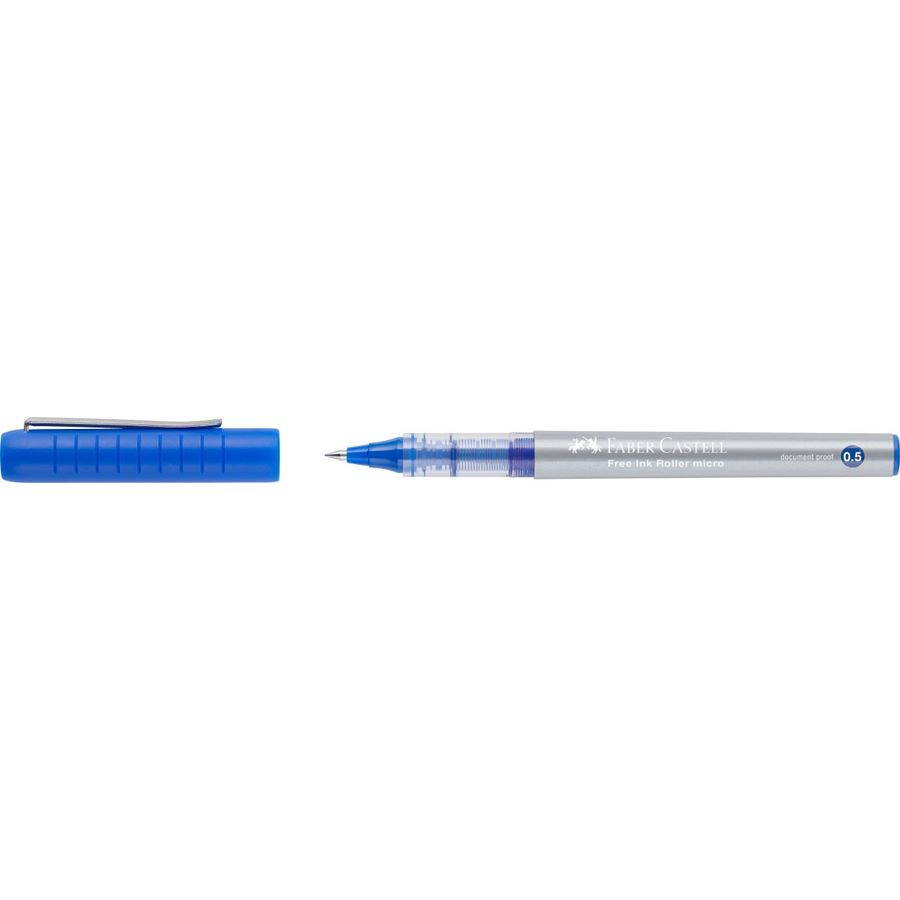 FABER CASTELL - PENNA FREE INK ROLLER MICRO BLU