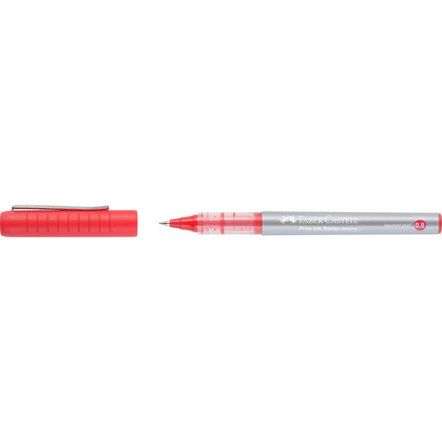 FABER CASTELL - PENNA FREE INK ROLLER MICRO ROSSA