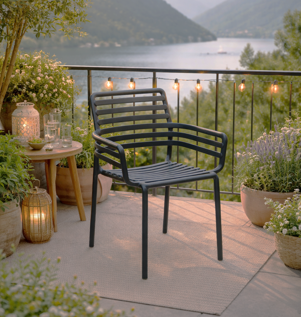 NARDI OUTDOOR - SEDIA MOD. DOGA ARMCHAIR ANTRACITE