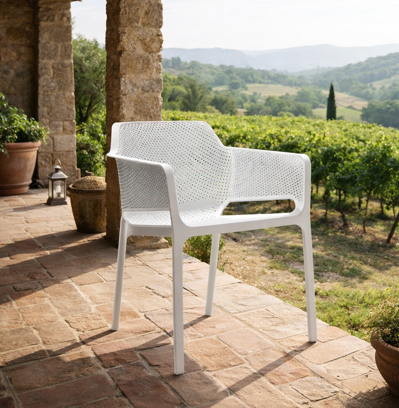 NARDI OUTDOOR - POLTRONA MOD. NET BIANCO