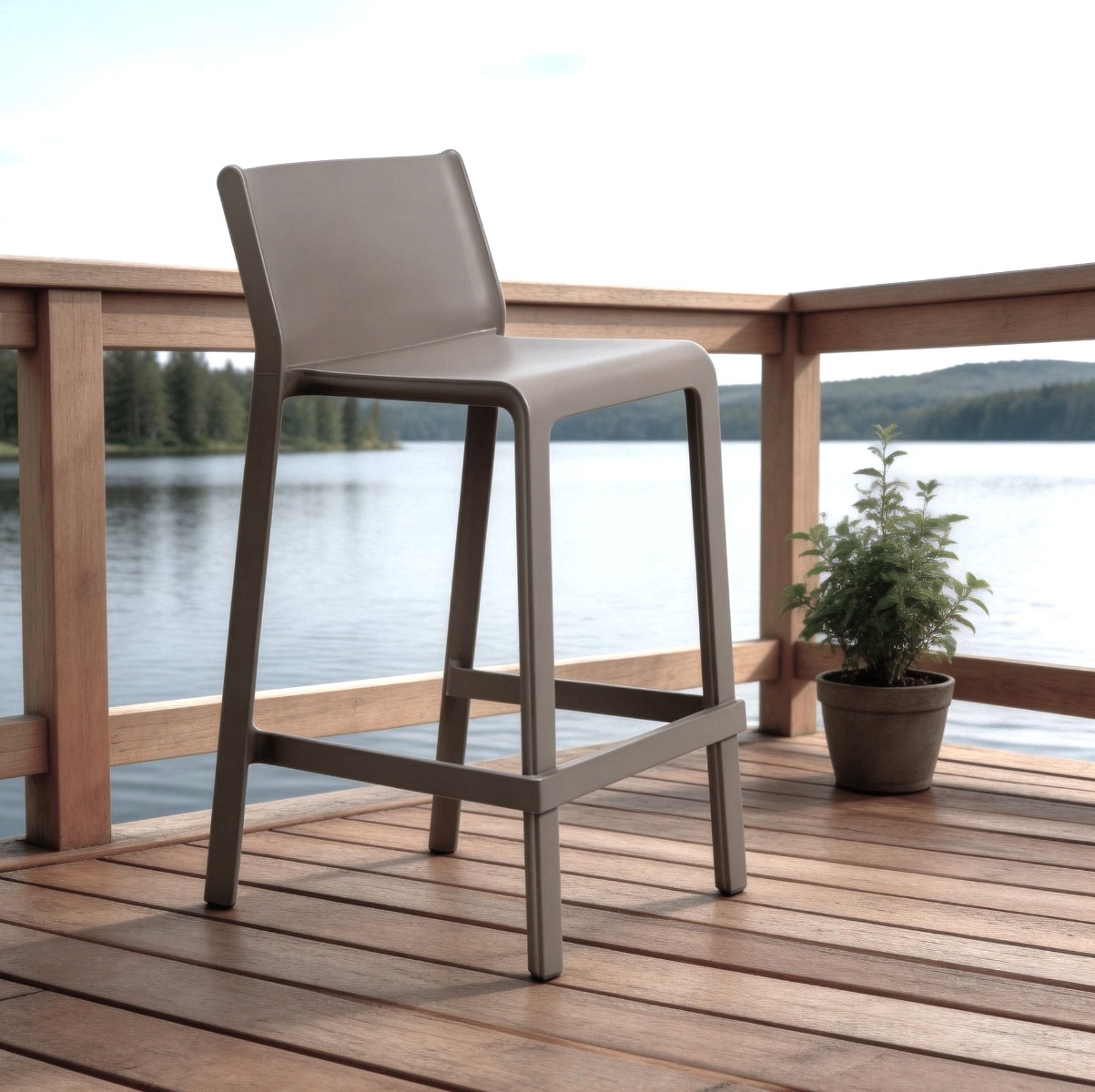 NARDI OUTDOOR - SGABELLO TRILL STOOL MINI TORTORA