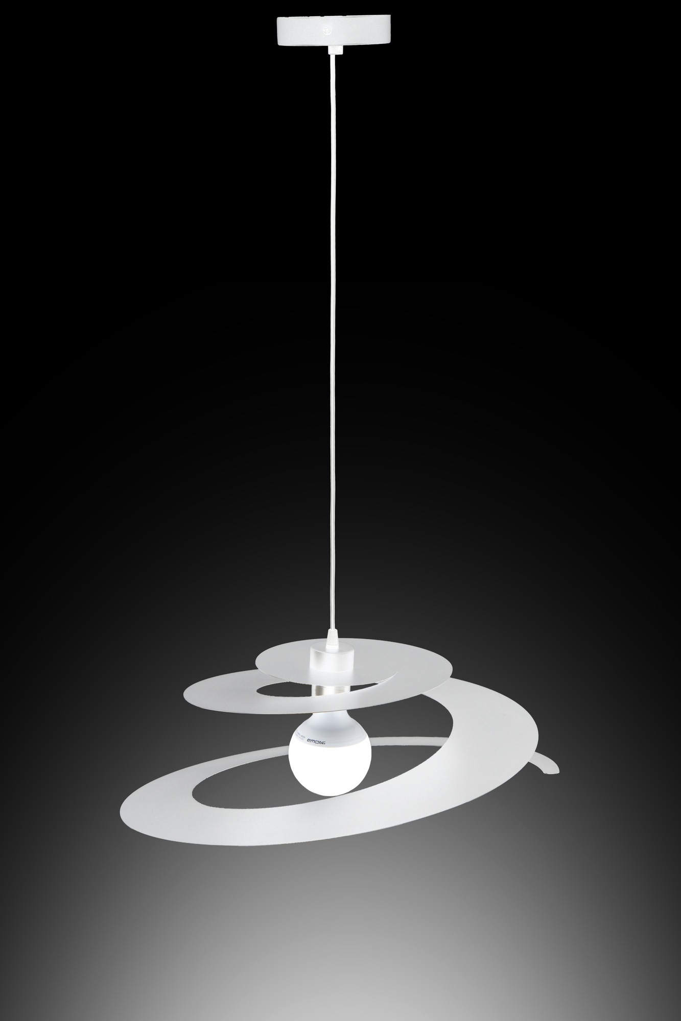 LAMPADARIO SPIRALE BIANCO 50X130CM - 1XE27 MAX 42W