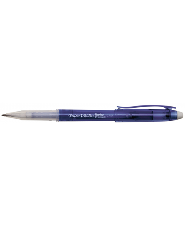 PAPERMATE - PENNA A GEL CANCELLABILE REPLAY PREMIUM BLU