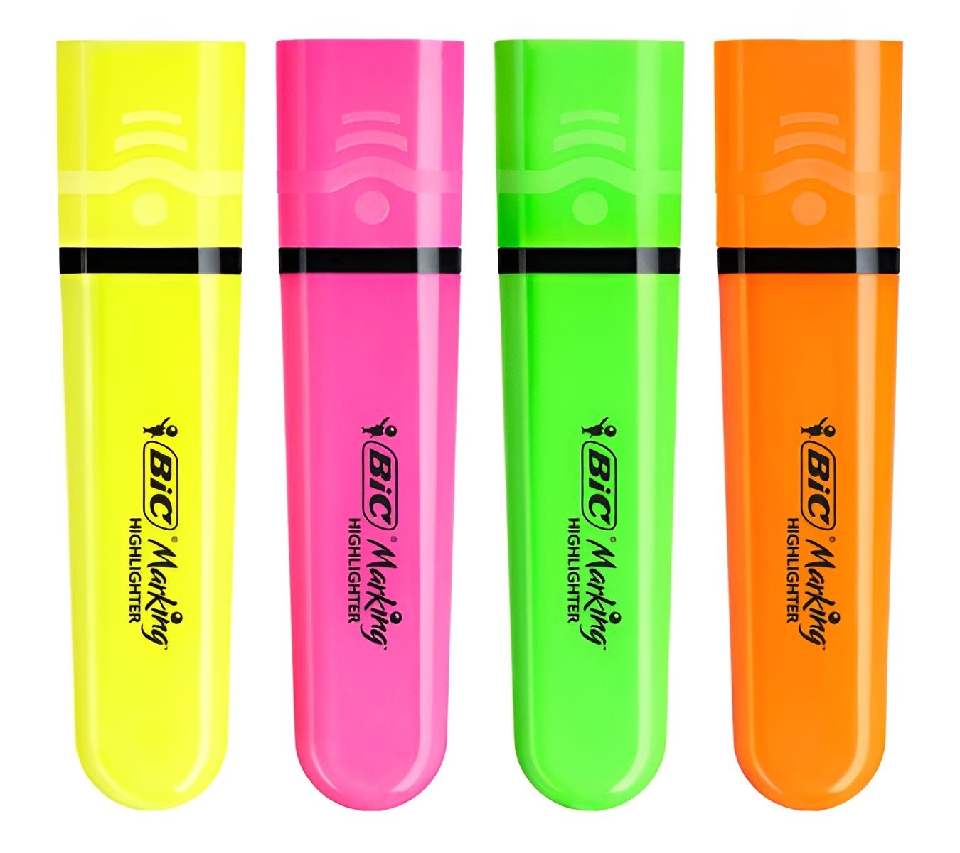 BIC - SET 4 EVIDENZIATORI HIGHTLIGHTER FLAT NEON