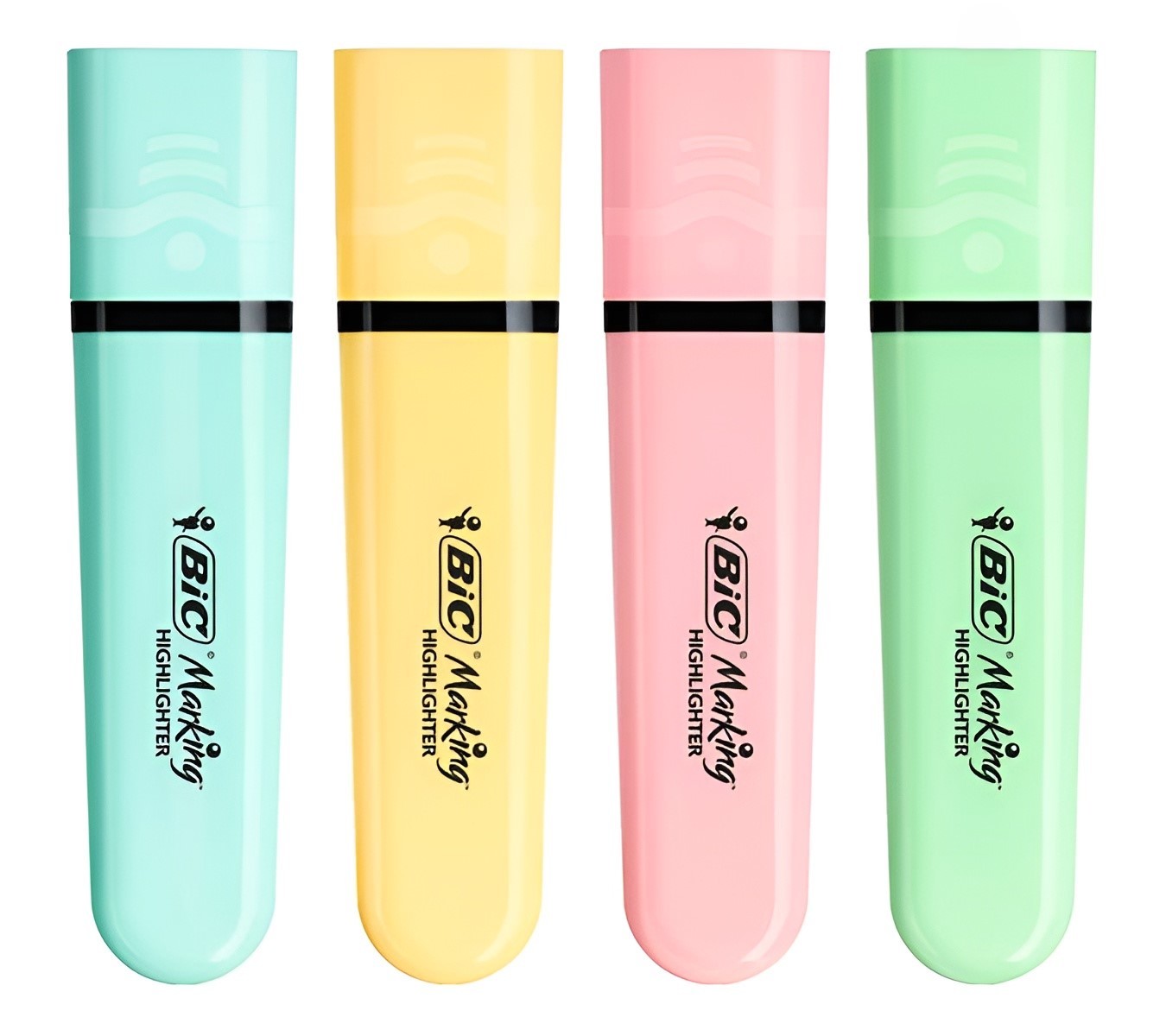 BIC - SET 4 EVIDENZIATORI HIGHTLIGHTER FLAT PASTEL