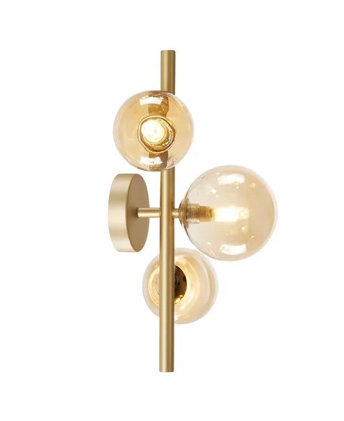 APPLIQUE FENIX ORO SATINATO E MIELE 25.5X21.5 H. 40CM - 3XG9 MAX 28W