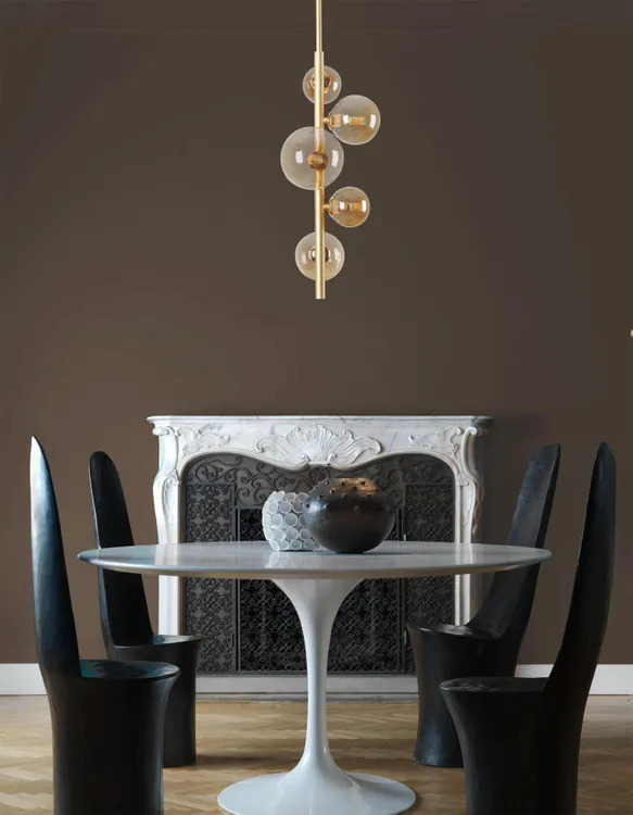 SOSPENSIONE FENIX ORO SATINATO E MIELE 24.5x80.5CM - 5XG9 MAX 28W