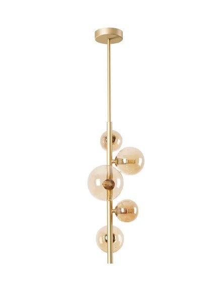 SOSPENSIONE FENIX ORO SATINATO E MIELE 24.5x80.5CM - 5XG9 MAX 28W