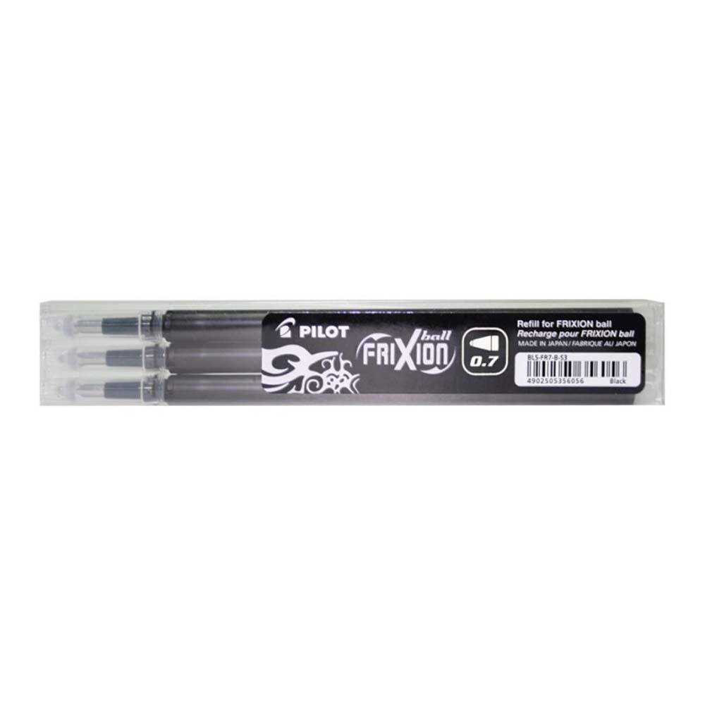 PILOT - SET 3 REFILL FRIXION BALL E CLICKER 0.7MM NERA