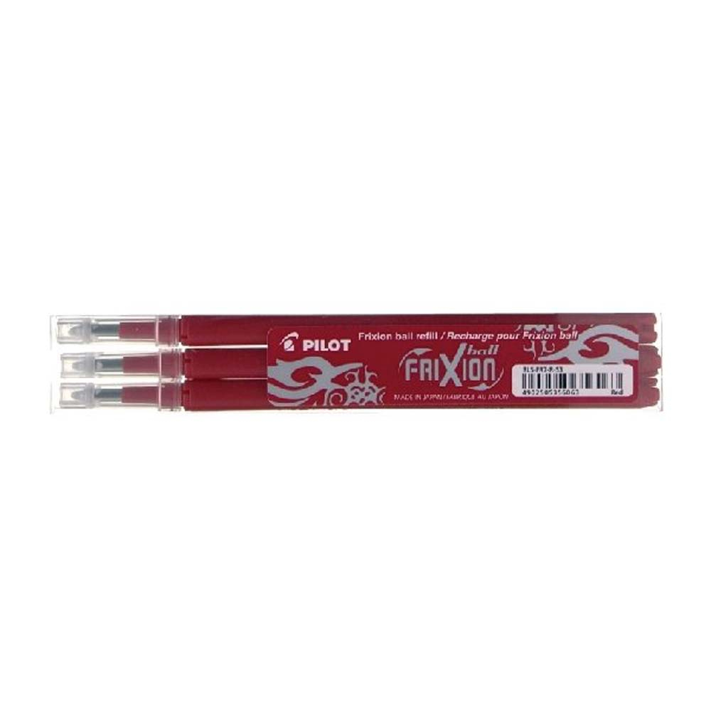 PILOT - SET 3 REFILL FRIXION BALL E CLICKER 0.7MM ROSSA