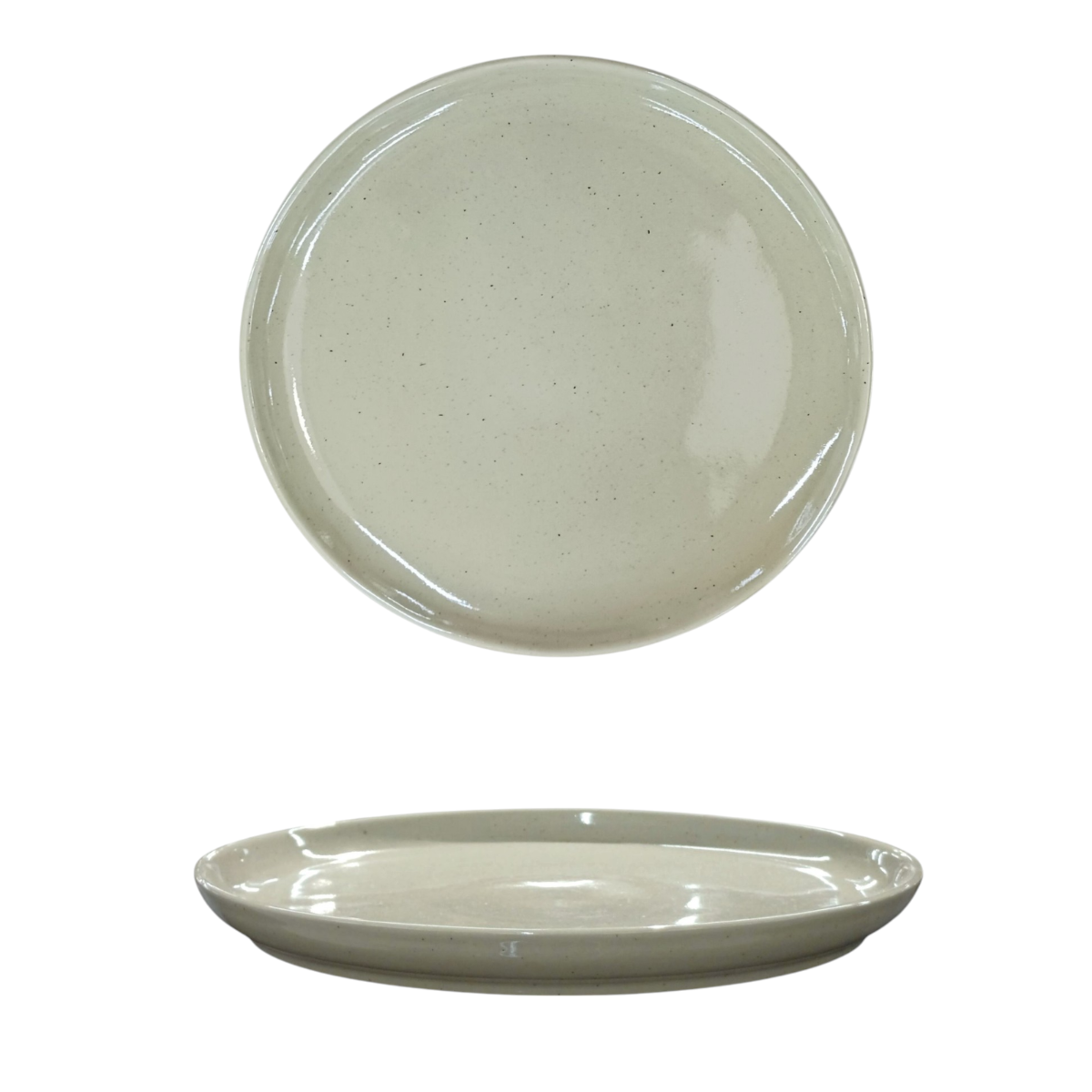 PIATTO PIANO IN CERAMICA LINEA FONT DIAM. 27CM SALVIA 