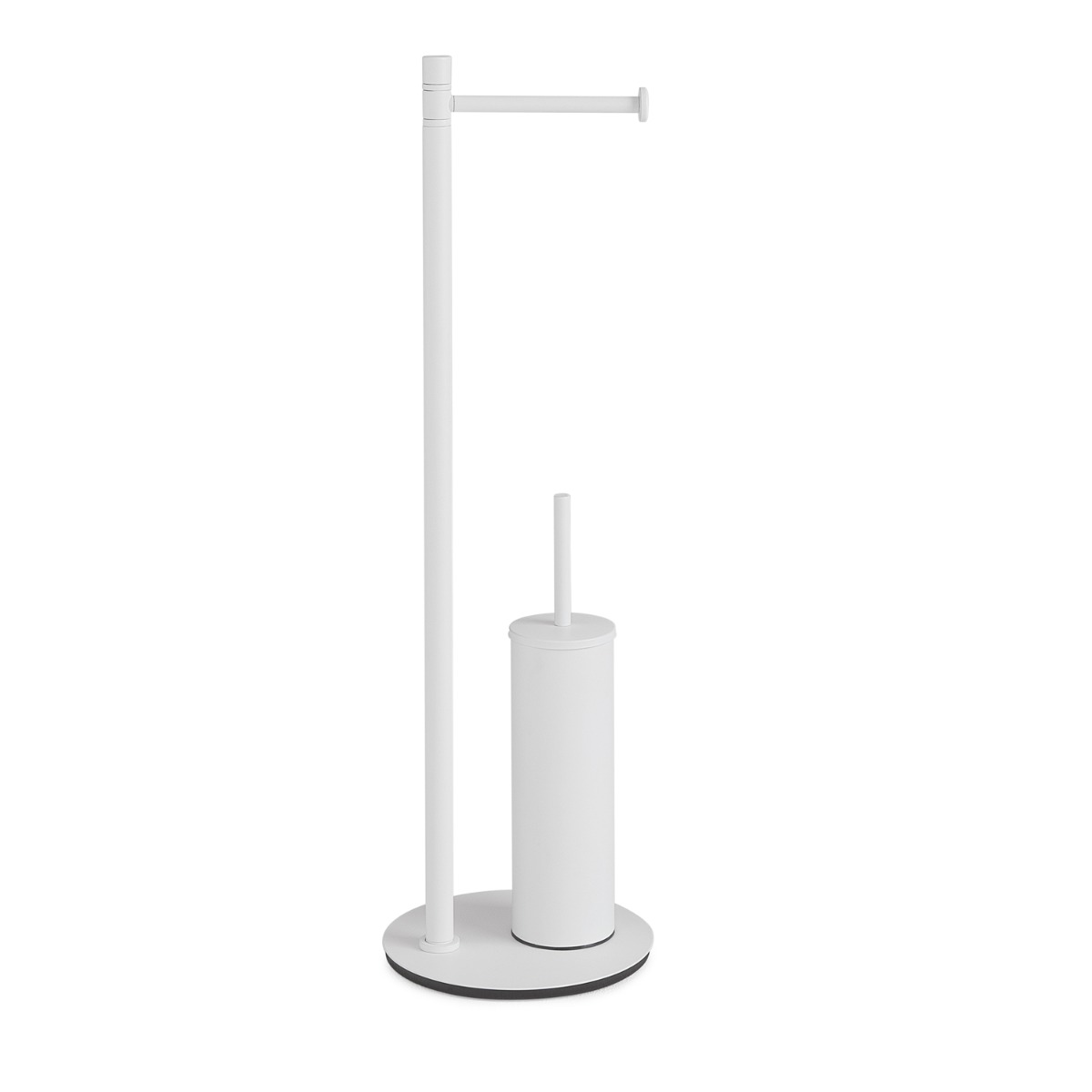 LINEA MIDA - PIANTANA PORTA ROTOLO E PORTA SCOPINO BIANCO MATT