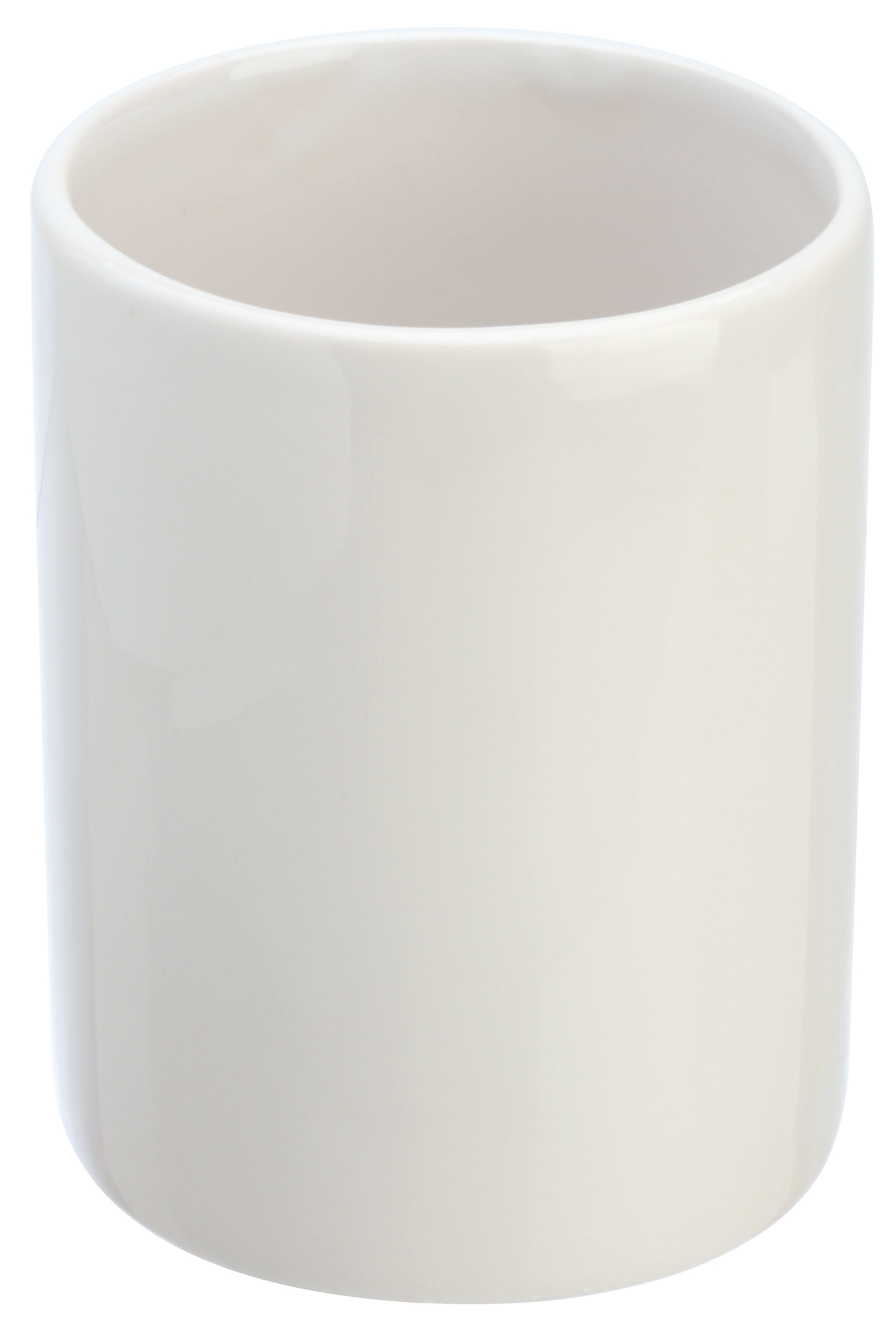 LINEA CILY - BICCHIERE PORTASPAZZOLINI IN CERAMICA BIANCO 