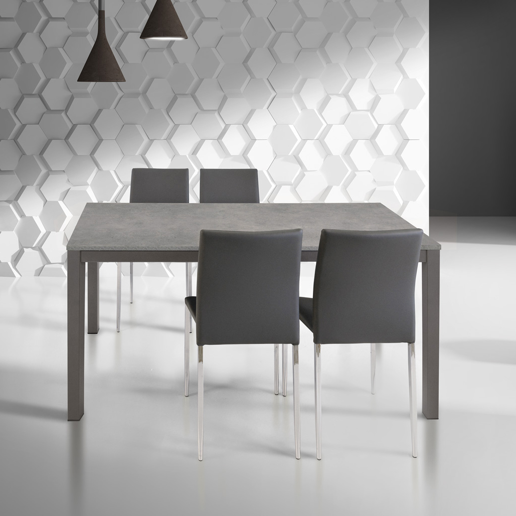 TAVOLO ALL. 120X80 ANTRACITE E CEMENTO