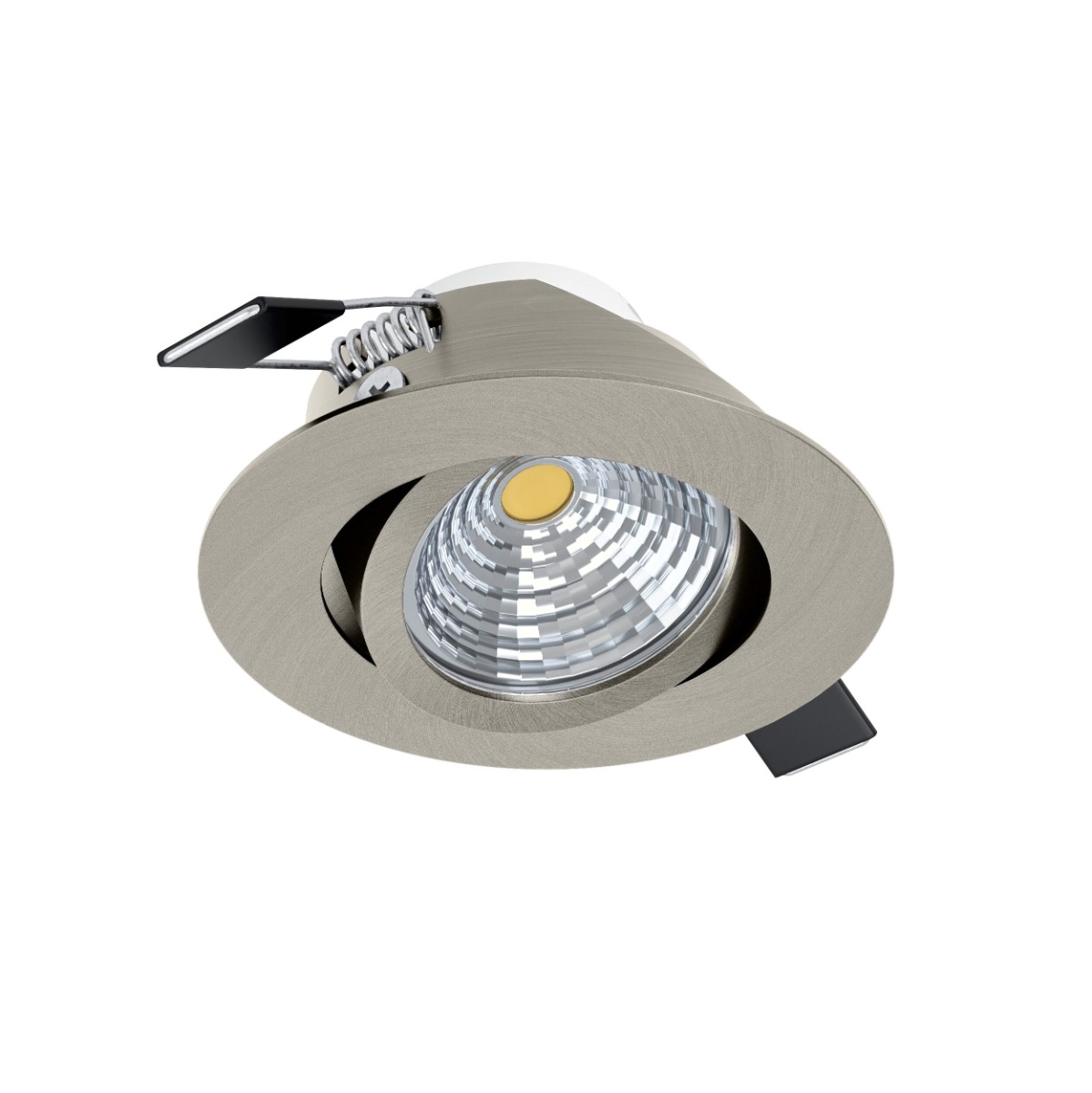 LAMPADA AD INCASSO A LED SALICETO DIAM. 8.8CM NICHEL SATINATO - 1X4.8W 2700K 1X450lm