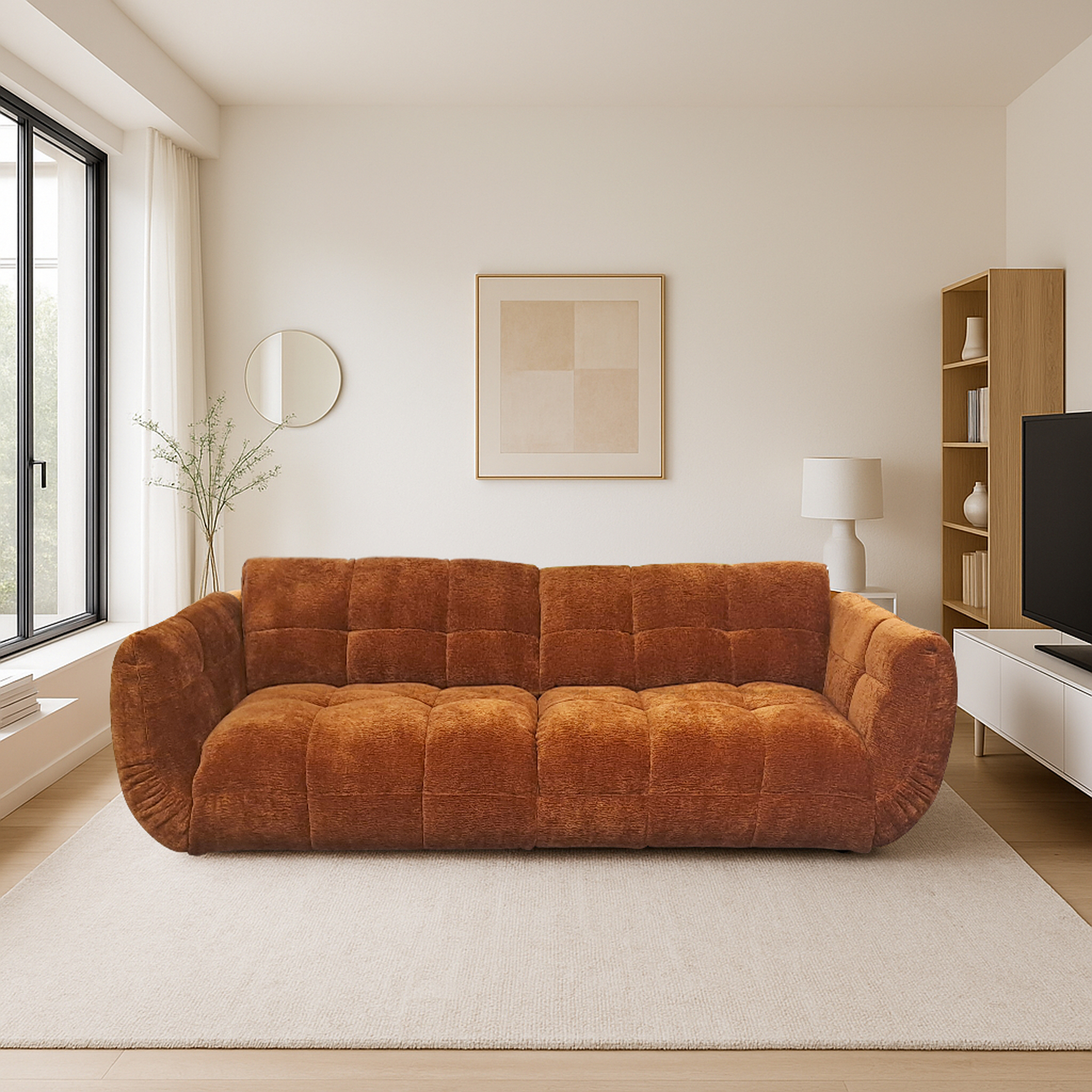 DIVANO GIGASOFA' MOD. PANDA IN TESSUTO TERRA 