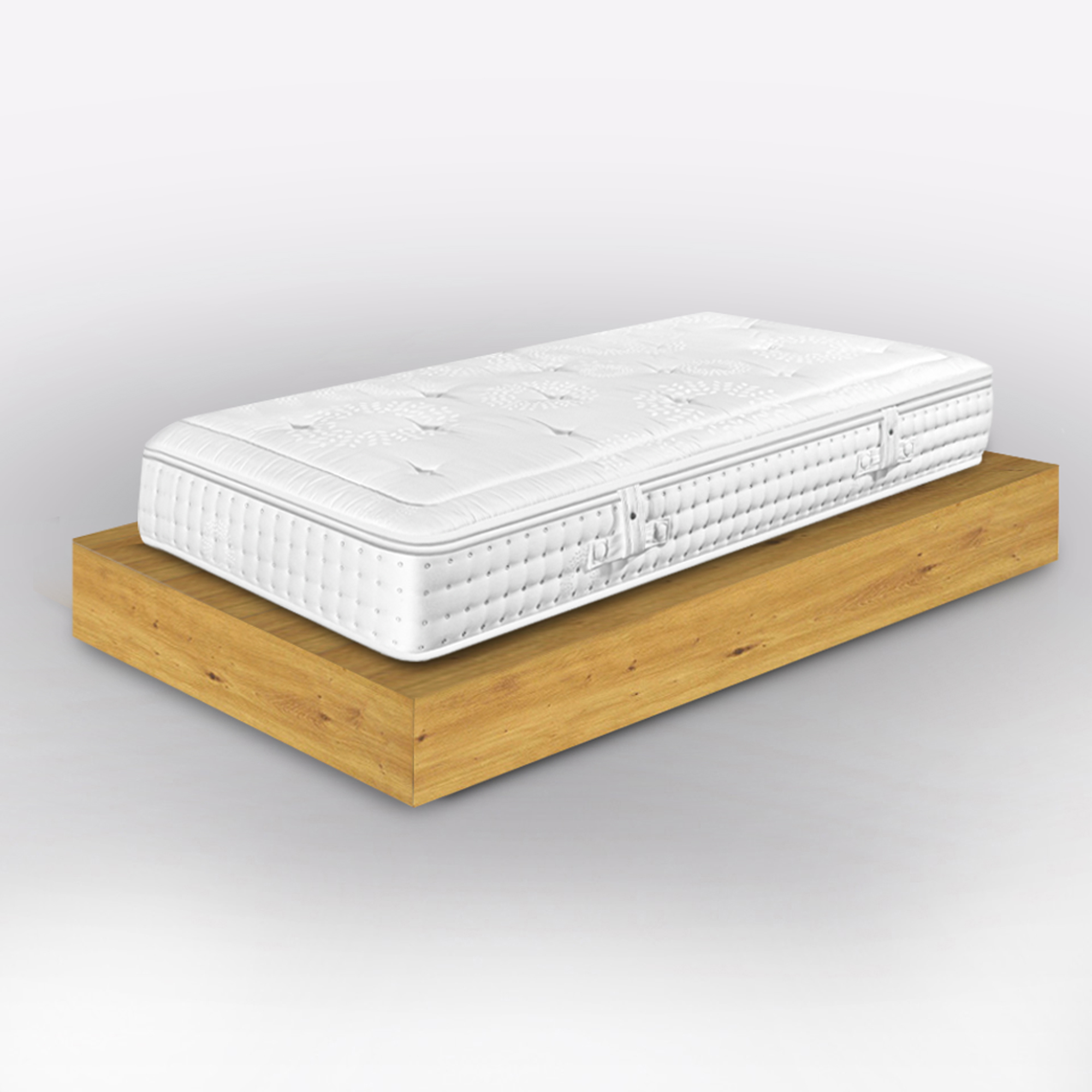 MATERASSO MOD. DUAL SINGOLO CON TOPPER 80X190 CM A MOLLE INDIPENDENTI E MEMORY FOAM