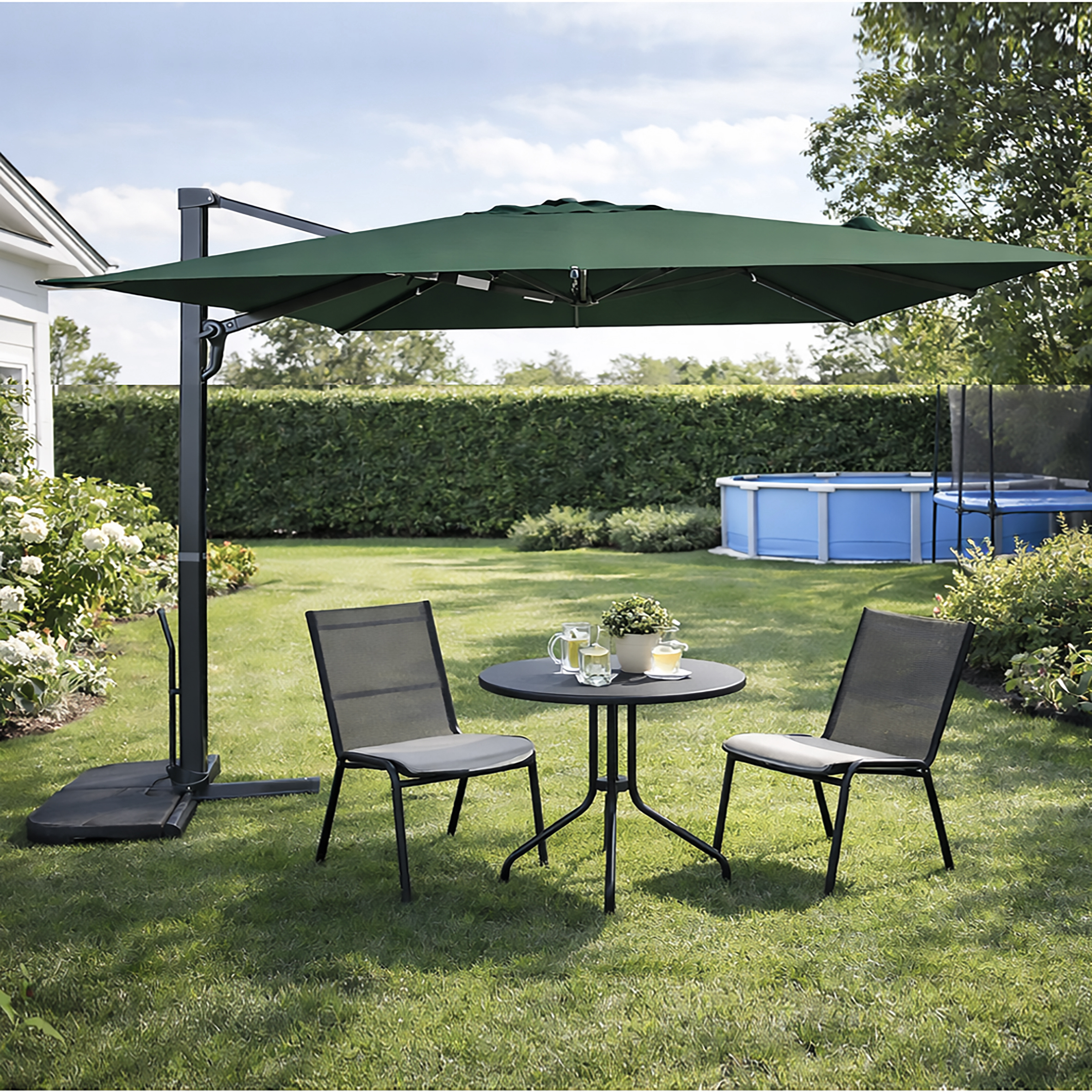 OMBRELLONE A BRACCIO MOD. MYB 3X3MT VERDE