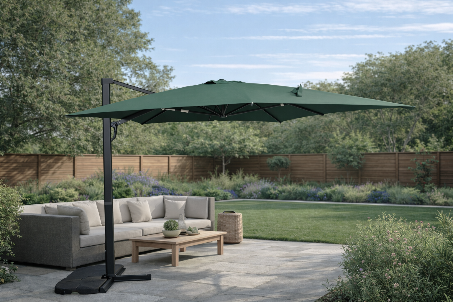 OMBRELLONE A BRACCIO MOD. MYB 3X4MT VERDE