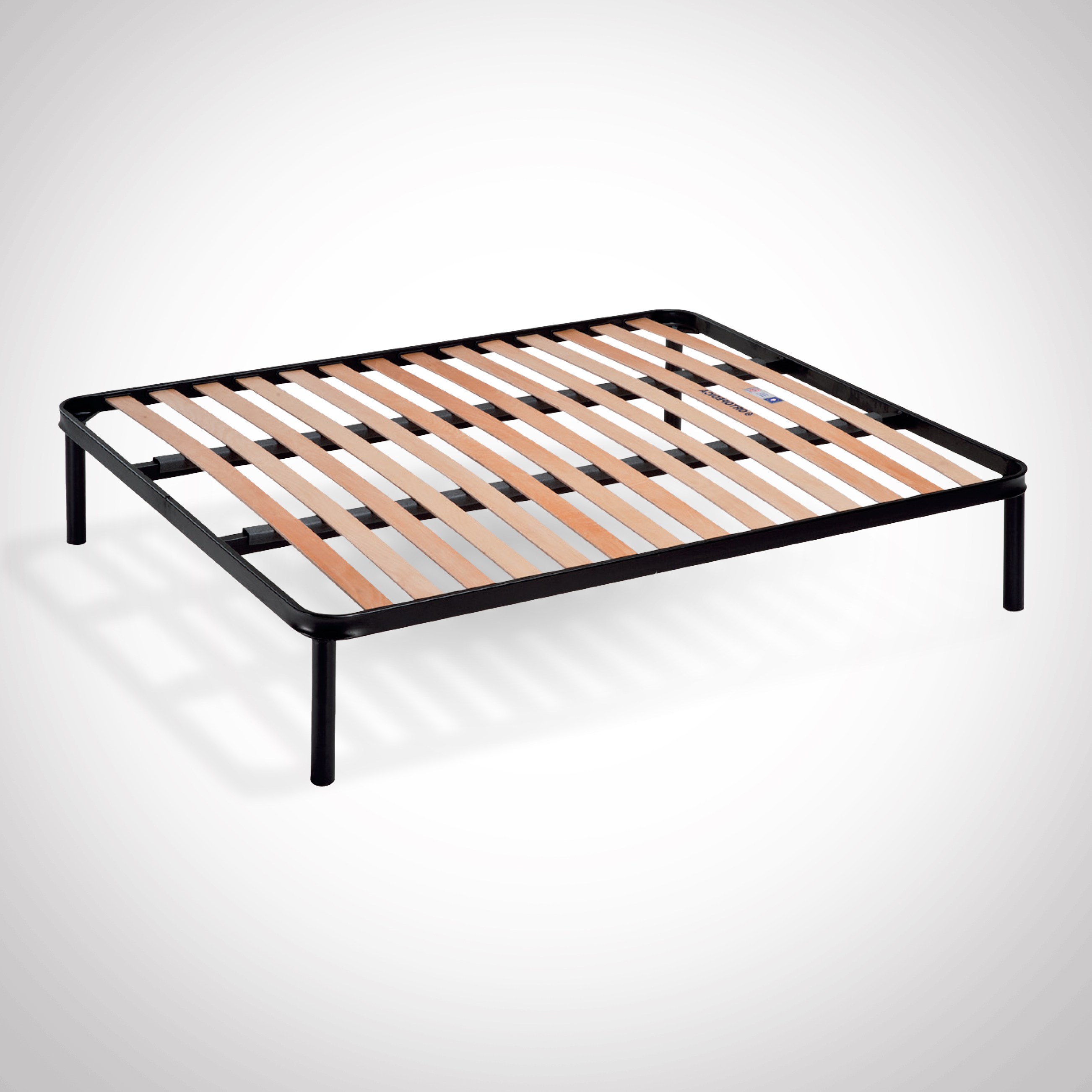 RETE MATRIMONIALE MOD. CLOUD CM 160X190 IN METALLO NERO CON 14 DOGHE