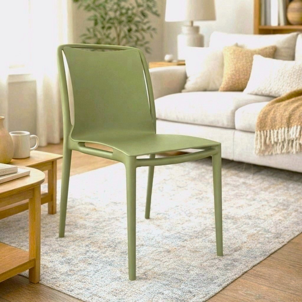 GRANDSOLEIL - SEDIA MOD. VELAIR IN POLIPROPILENE VERDE OLIVA