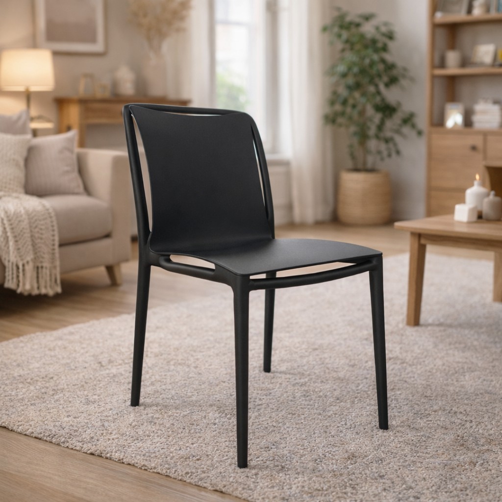 GRANDSOLEIL - SEDIA MOD. VELAIR IN POLIPROPILENE ANTRACITE