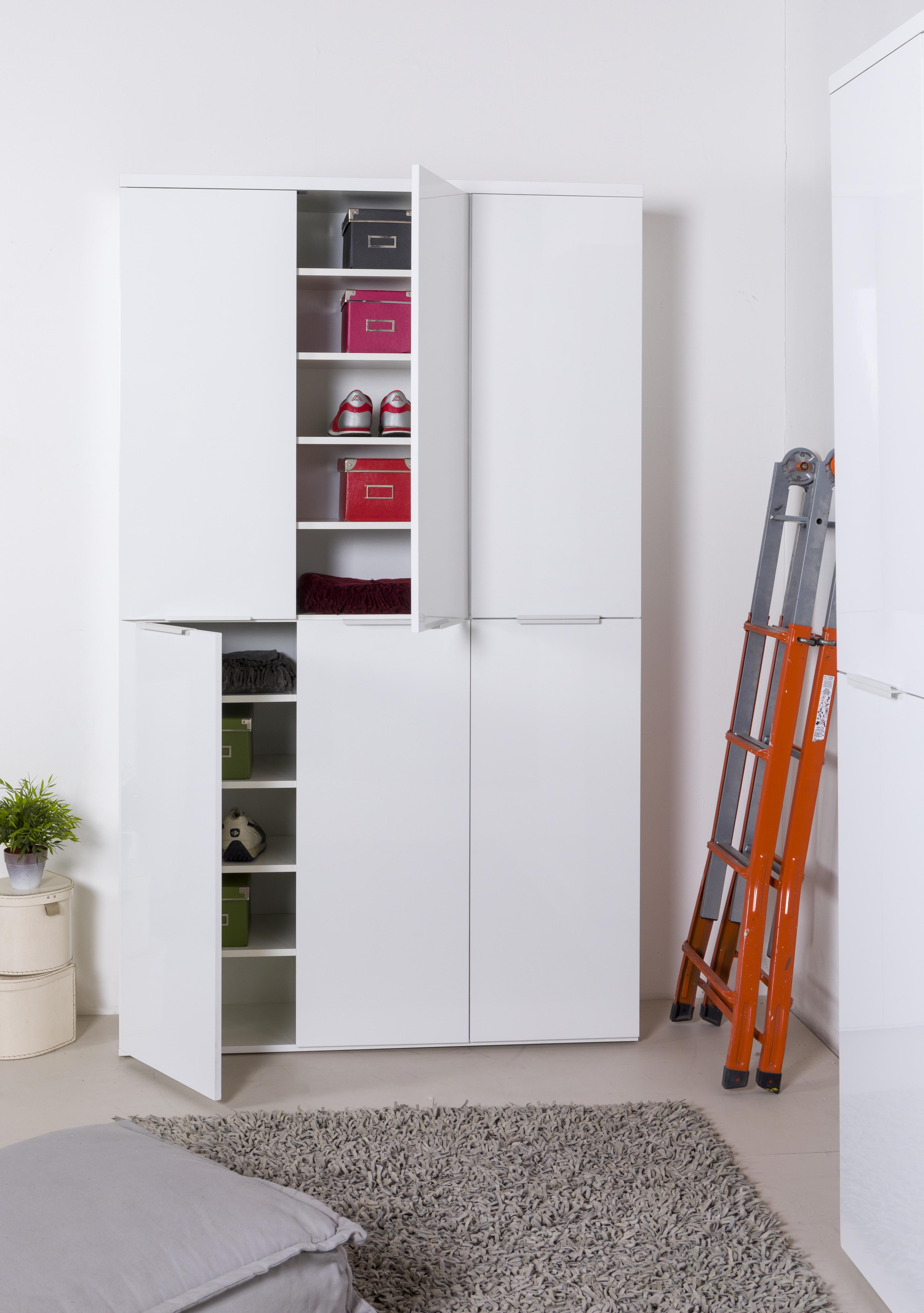 SCARPIERA MOD. MUNDI CM 120X35 H.200 BIANCO LUCIDO 