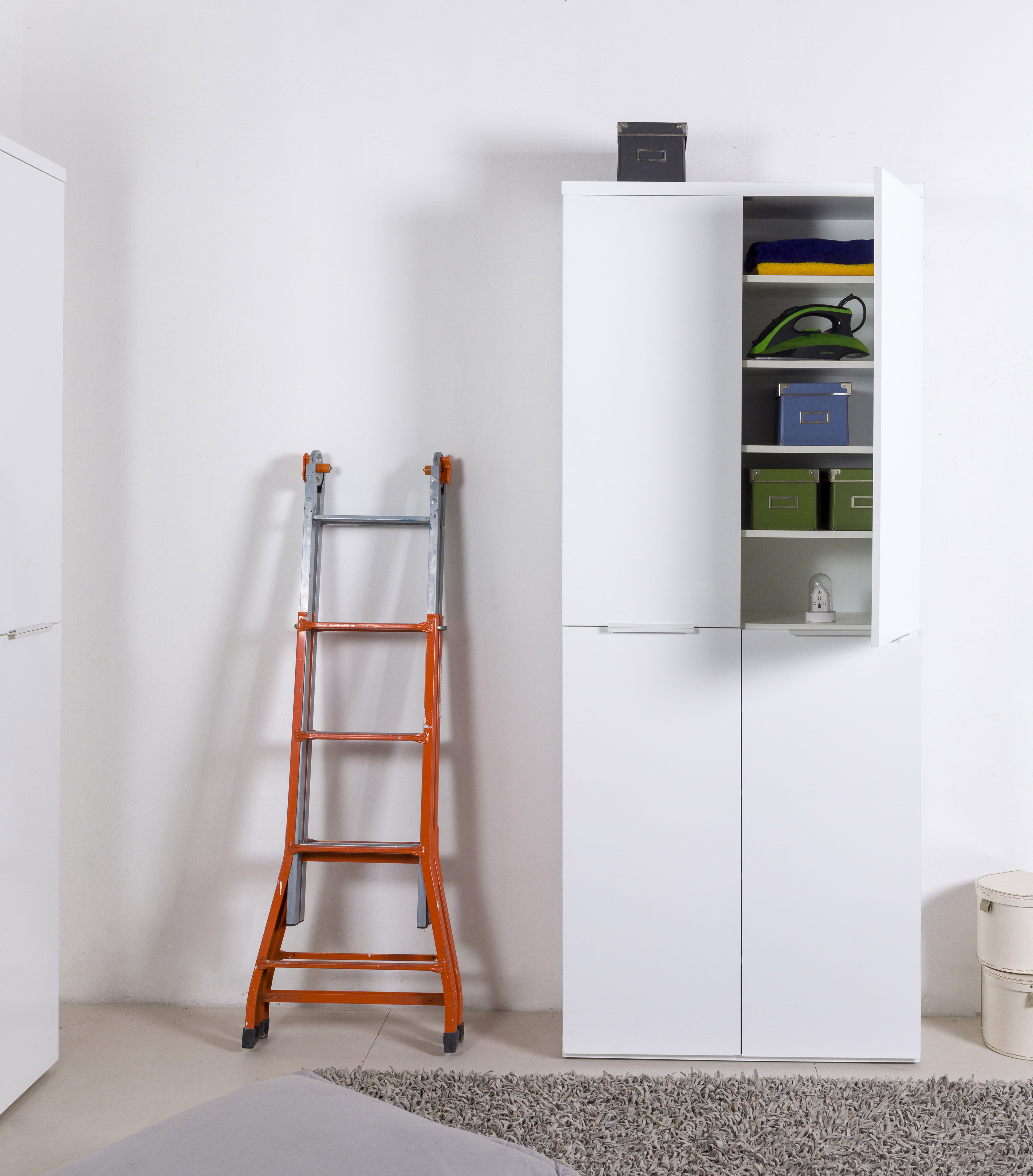 SCARPIERA MOD. MUNDI CM 80X35 H.200 BIANCO LUCIDO